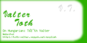 valter toth business card